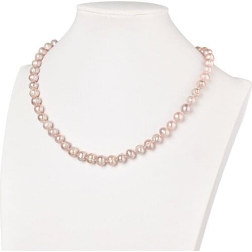 Natural 8-9mm Pink Pearls Suitable for Diy Bracelet 7.5inch Necklace 18inch Pearl Beads 18inch gem For Ladies Girls Gifts H521