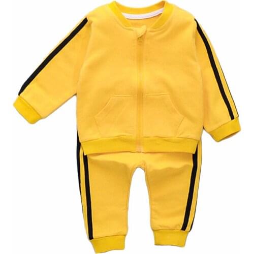 Spring Fall Infant Clothing Baby Girls Clothes Set Toddler Baby Boys Sport 2-Piece Newborn Kids Cotton Fashion Comfortable Suit