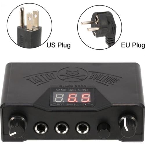 One Black LED Display Dual Permanent Makeup Tattoo Machine Power Supply