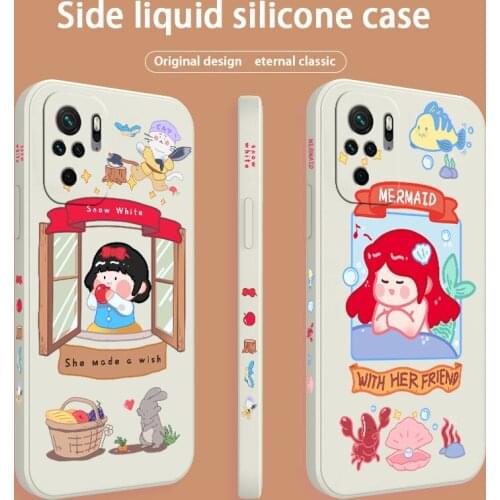 Simple Sleeping Girl Phone Case For Xiaomi Redmi Note 10 10S 9T 9 8 7 Pro MAX Redmi 9 9A K40 K40pro K30 K20 Silicone Cover