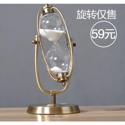 MODERN HOURGLASS 30/60 MINUTES CREATIVE METAL FURNISHING BIRTHDAY SITTING ROOM DECORATION HOURGLASS MINIMALISM HOURGLASS TIMERS