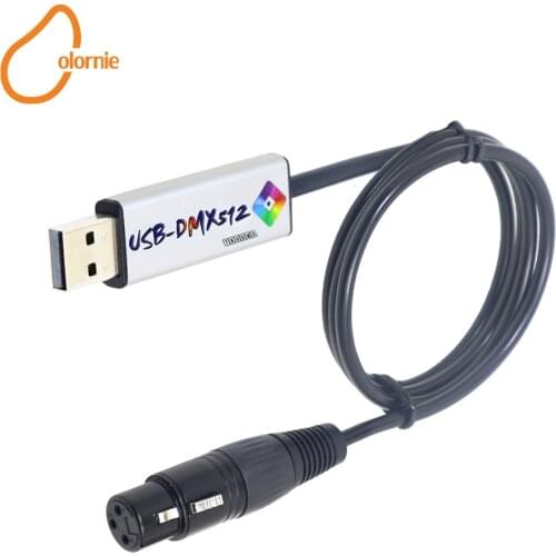 USB to DMX Interface Adapter USB DMX512 Controller Computer PC Satge Lighting Controller Dimmer Win10 USB DMX Controller