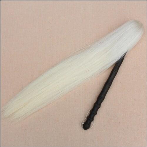 New high-end master traditional horsetail whisk Tai Chi Whisk ebony INCIENSO Handle Taoism Taiyi fochen Duster Fly Whisk