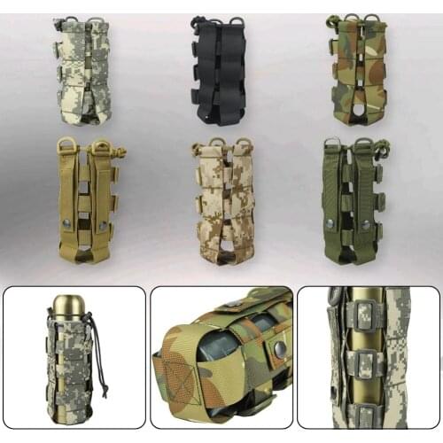 0.5L to 2.5L Military Kettle Waist Bag Tactical Water Bottle Pouch Large Capacity Outdoor Hunting Hiking Fishing Kettle Bag