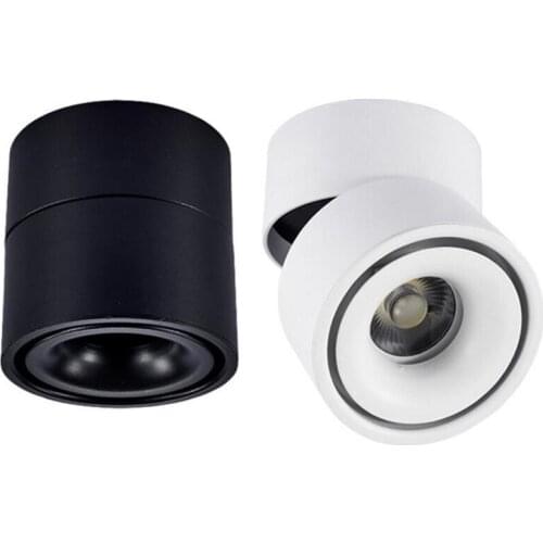 High Power 20W COB LED Track Lighting Surface Mounted LED Ceiling Lamps Spot Light White Black shell Warm White AC110V/220V