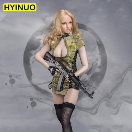 1/6 Scale Sexy Fire Girl Toys 1/6 FG061 Chinese wind cheongsam Maiden Suit for female body figure girl head toy gift