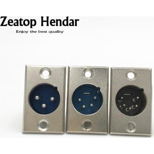 1Pcs 3 4 5 6 PIN XLR Male Chassis Connector Push-type M,ale XLR Panel Mount Wire Connector Jack Socket