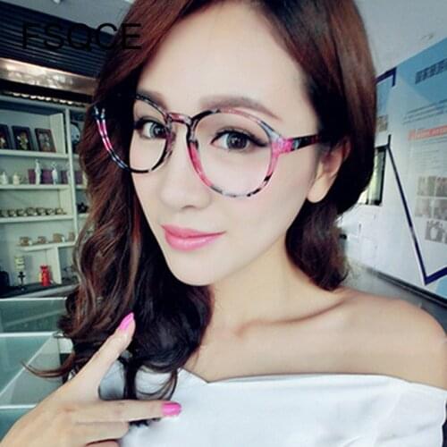 2018 Women Glasses Frame Men Eyeglasses Frame Vintage Round Clear Lens Glasses Optical Spectacle Frame Transparent
