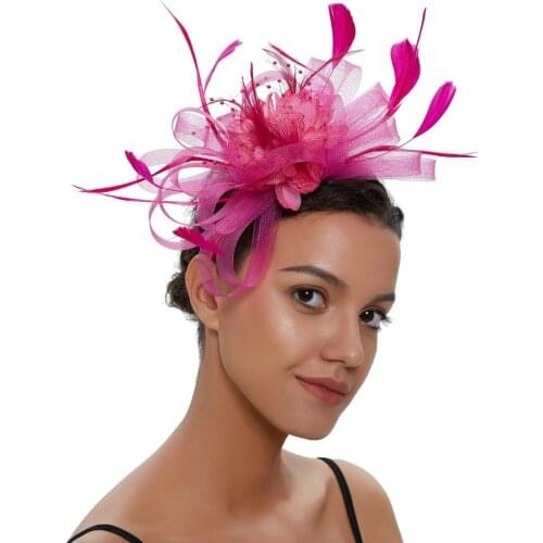 21Color Vintage Lace Fascinator Top Hat Flower Headdress Wedding Shot Female Hair Accessories Flower Hair Clip unicorn party