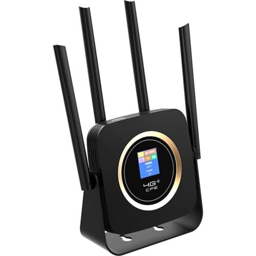 4G LTE Router Lan Port Wireless CPE Built-in 3000MAh Battery 300Mbps High Speed Mobile Wifi Hotspot EU Plug