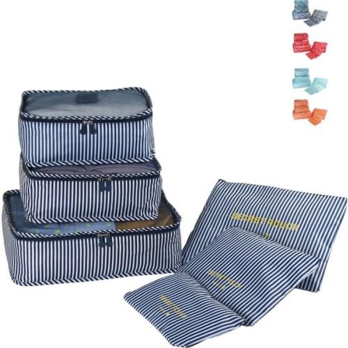 5SETS / LOT Travel Bags Portable Luggage Organizer Clothes Tidy Pouch Suitcase Packing Cube Bag Storage Case Wholesale