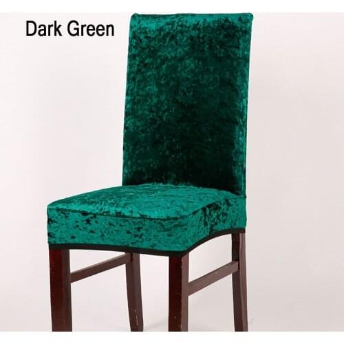 New 6 Pieces Removable Home Dinner Chair Seat Cover Christmas Party Favor Flannel Chair Covers Gold Green White 11 Colors