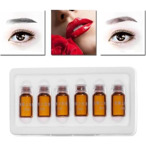 6 Bottles/Pack Hot Sale Effective Microblading Eyebrow Lips Tattoo Anesthetic Numbing Fixed Permanent Eyebrow Makeup Supplies