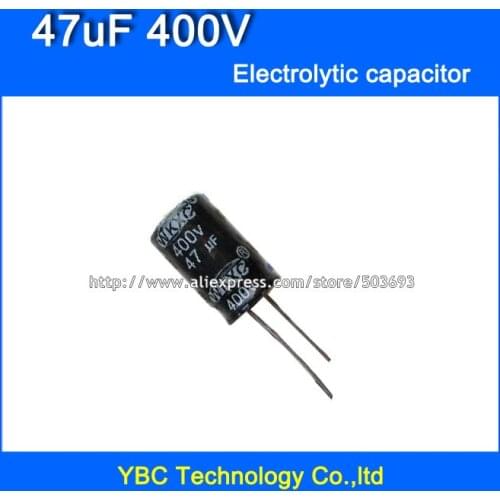 Free Shipping 100pcs/lot 400V 47uF Electrolytic Capacitor 16*23mm