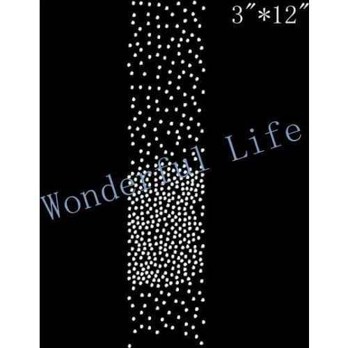 Free shipping 3" Central Scatter Rhinestone Bow Strip