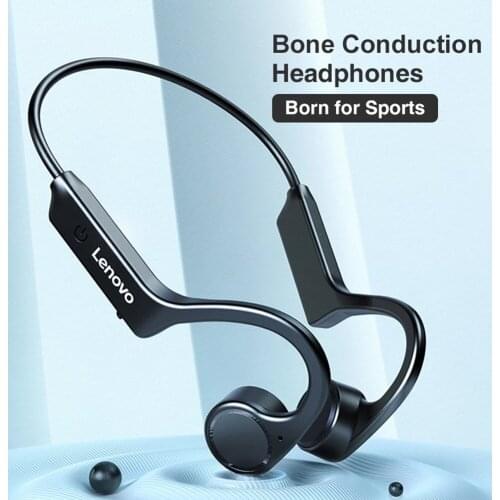 Lenovo Headmounted Bone Conduction Earphone Bluetooth Wireless Headphone Touch Control PX6 Waterproof Handsfree Headset With Mic