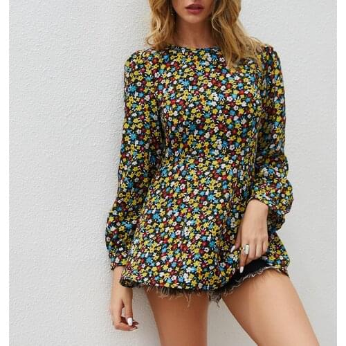 Pdfmily 2019 Autumn Women Casual Blouses Print Streetwear Ladies Tops O-Neck Long Sleeve Blouse Women Loose Blusa Feminina New