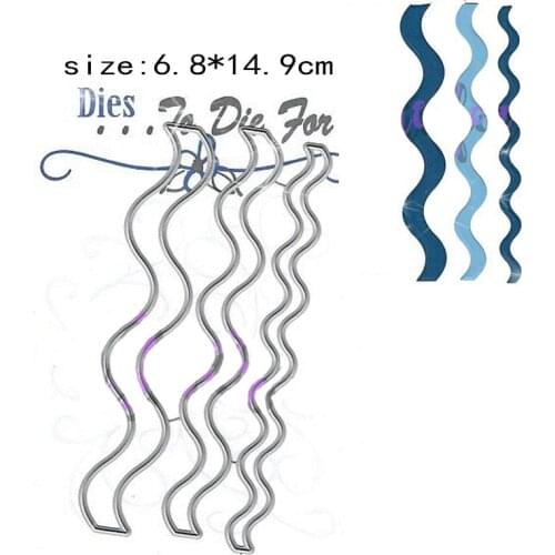 Wave pattern,water wave Metal Cutting Dies for DIY Scrapbooking Photo Album Decorative Embossing DIY Paper Cards Cutting Molds