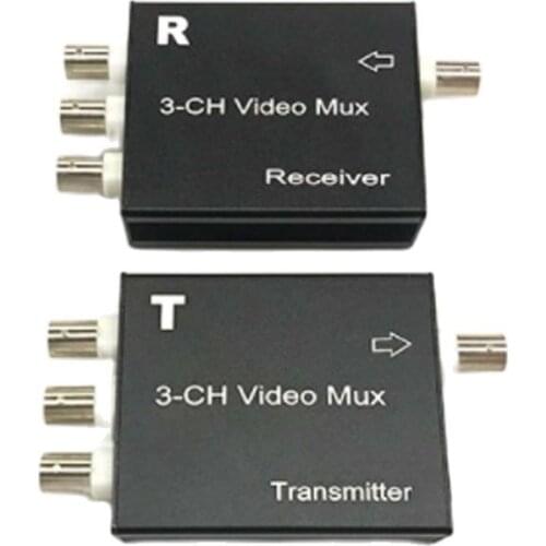 Cctv Multiplexer up to 400m Transmission Distance CCTV Camera Transmitter 3CH Video Multiplexer for Security System