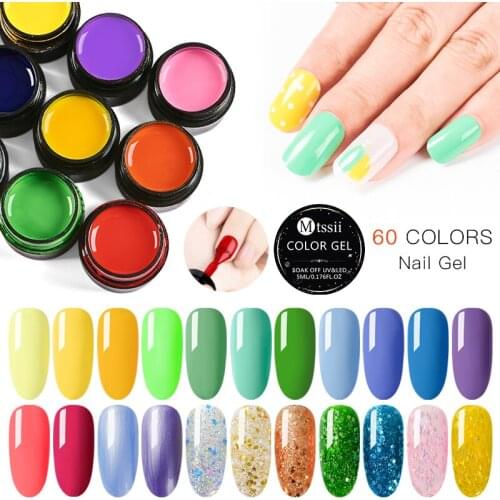 Mtssii Pure Color Nail Gel Polish Sweet Macaron Colors Manicure Nail Lacquer Soak Off Candy Color Nail Art Design Gel Polish