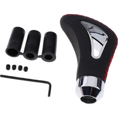 Leather Manual Stick Gear Shift Knob Lever Shifter For Universal Car Truck