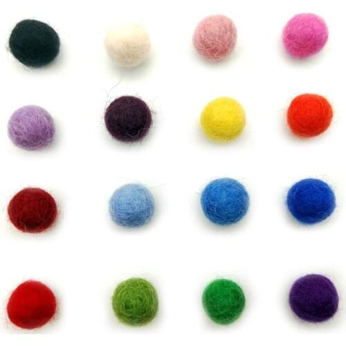 10PCS/lot Round Wool Felt Balls Pom Poms For DIY Handmade Craft Clothing Hair Accessories Supplies