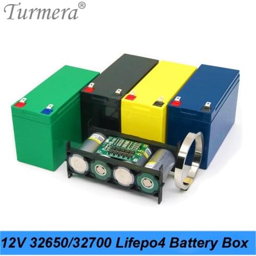 Lifepo4 Battery Storage Box 32650 32700 with 4S 40A BMS 1x4 Bracket for 12V 7Ah Uninterrupted Power Supply Battery Use Turmera