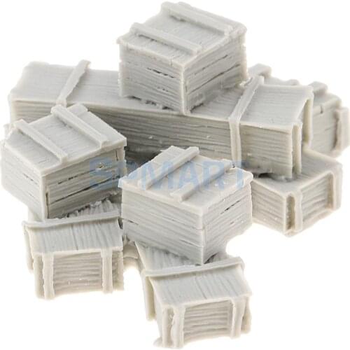 1/35 Resin Figure Kit 8 Crates Miniature War Game WWII Scenery Box Unpainted Soldier Accessory Layout Children Boys Toys