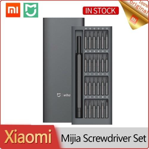 New Xiaomi Mijia Wiha ScrewDriver Kit 24 In 1 Precision Magnetic Bits Alluminum Box Screw Driver Repair Tools Set for Smart Home
