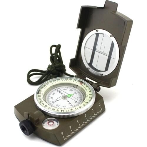 New Professional Outdoor American Multifunctional Geography Compass With fluorescent Display Outdoors Hiking
