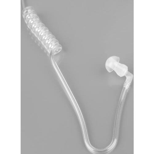 Single Headset In Ear Anti Radiation Stereo Earphone Spiral Wire Earbud With Mic 270B