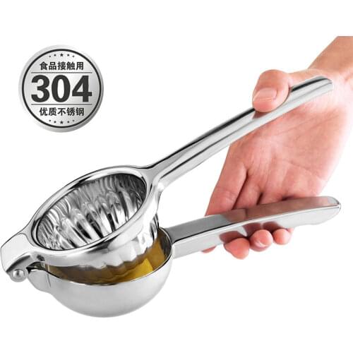Manual LFGB Standard Food Safe 304 Stainless Steel Durable Citrus Juicer Hand Press Lemon Squeezer Fruit Juicer