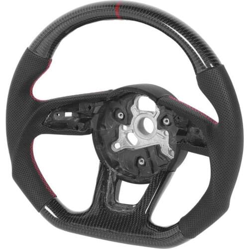 Carbon Fiber Steering Wheel Nappa Perforated Leather Fit for Audi B9 A3 A4 A5 S3 S4 S5 RS3 RS4 RS5 2017 Auto Style