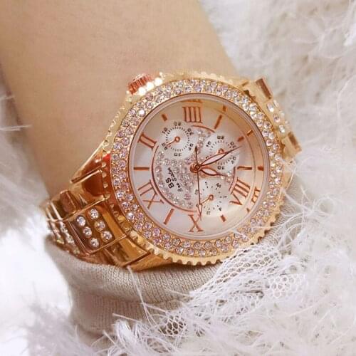 SERYNOW Best Watches for Women Rose Gold Quartz Watch Diamonds Clock Women Stainless Steel Ladies Wrist Watches Relogio Feminino