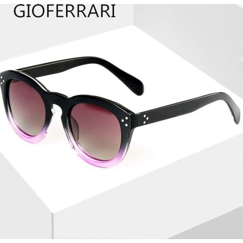 GIOFERRARI brand design sunglasses mens driver sunshade ladies retro sunglasses men and women round frame summer UV400