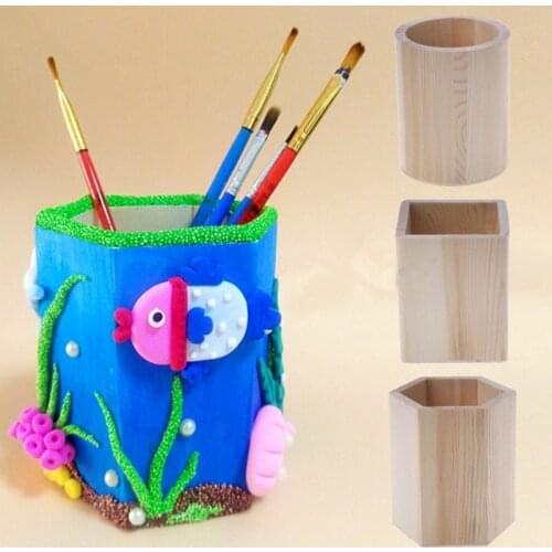 Creative Multi-function Creative Bamboo Made Desk Stationery Organizer Pen Pencil Holder Storage Box Case Square Container