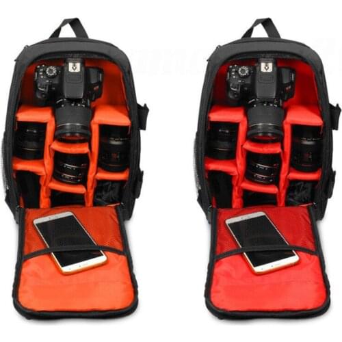 Upgrade Waterproof multi-functional Digital DSLR Camera Video Bag with Rain Cover SLR Camera Bag PE Padded for Photographer