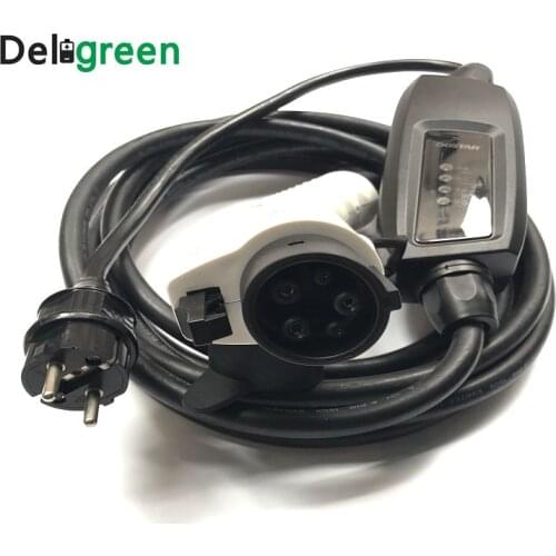 Duosida J1772 level1 EV Charger 16A Type1 schuko Outdoor Portable Wallbox Mode Nissan Chevy Charger Connectors,Leads Sockets