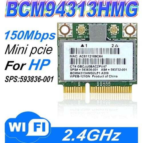 Broadcom 4313 Wifi Card 593836-001 BCM94313HMG2LP1 593836-001 DM1 DM2 DM3 DM4 MINI 110 G72 DV7 BCM4313