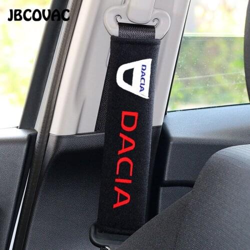 2pcs Car Interior Accessories Protection Shoulders Seat Belt Cover Car Styling Case For Dacia Duster Logan Sandero 2 Mcv Sandero
