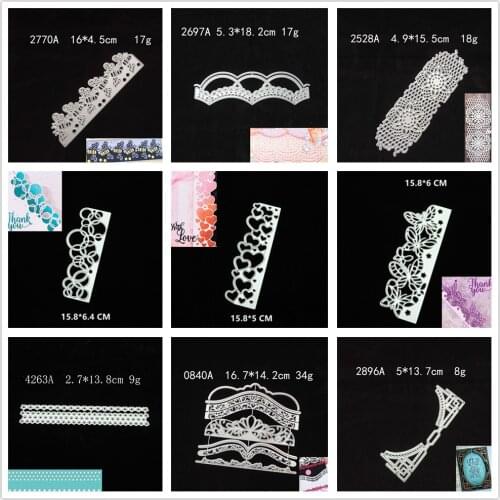 27 Styles) 2021 Lace Border Metal Cutting Dies DIY Scrapbooking Paper Photo Album Crafts Mould Cards Heart Punch Stencils