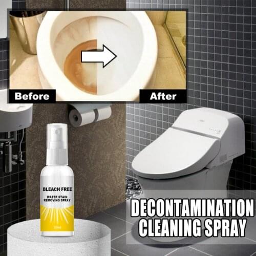 30ML Bleach Free Water Stain Removing Spray Kitchen Heavy Grease Dirt Toilet Decontamination Cleaning Chemicals All-Purpose