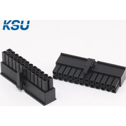 5557 4.2mm black 24Pin 24-Pin male Connector for PC computer ATX graphics card GPU Power connector plastic shell Housing