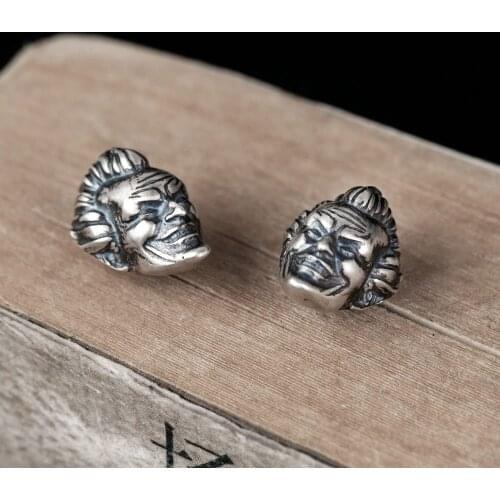 925 Silver Earrings Jewelry 2021 Jewelry Clown Stud Earring Round Shape Gifts for Women Punk Style Fashion Jewelry Unisex