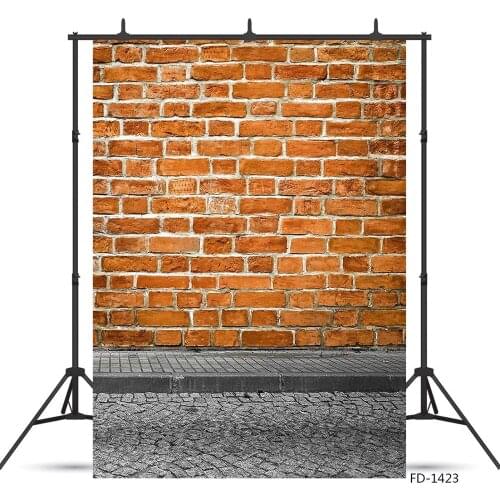 Red Brick Wall Dark Floor Backdrop Decoriton Baby Shower Children Portrait Pet Food Photography Background Photo Studio Props