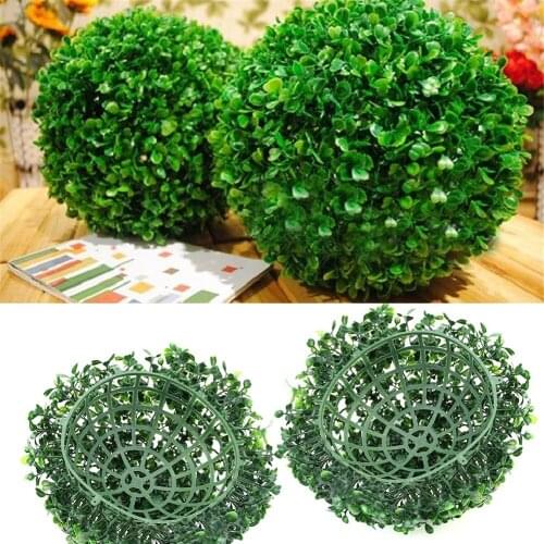 10-15-20-25cm Green Artificial Milan Grass Ball Home Garden Outdoor Decoration Fake Plants DIY Wedding Party Hanging Grass Ball