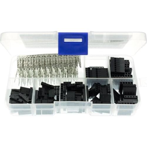 310pcs/A Set Dupont Wire Jumper Pin Header Connector Housing Kit Male Crimp Pins+Female Pin Connector Terminal Pitch With Box