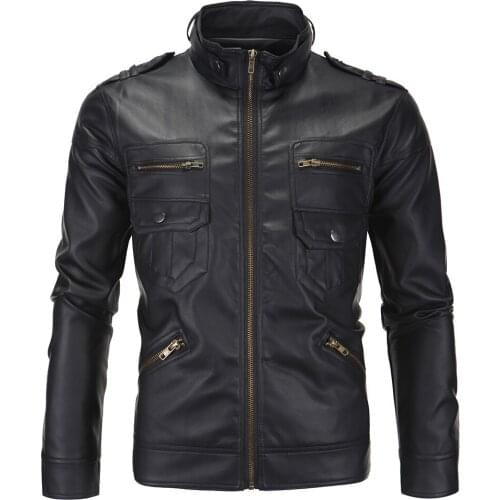 COLDKER Mens PU Leather Jacket new coat For Male Fitness Fashion Male Suede Jacket chaqueta cuero Casual Coat Clothing for men