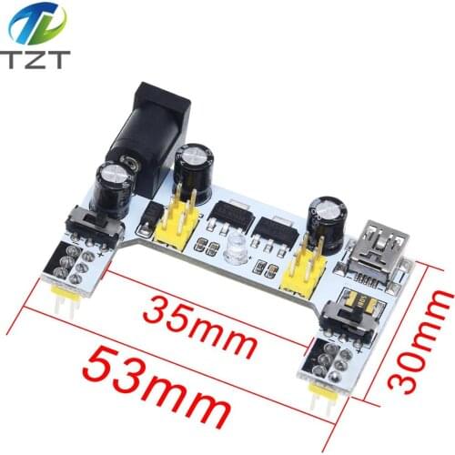 MB102 Mini USB Interface Breadboard Power Supply Module MB-102 Module For Arduino DIY Kit White DC 7-12V 2 Channel Board