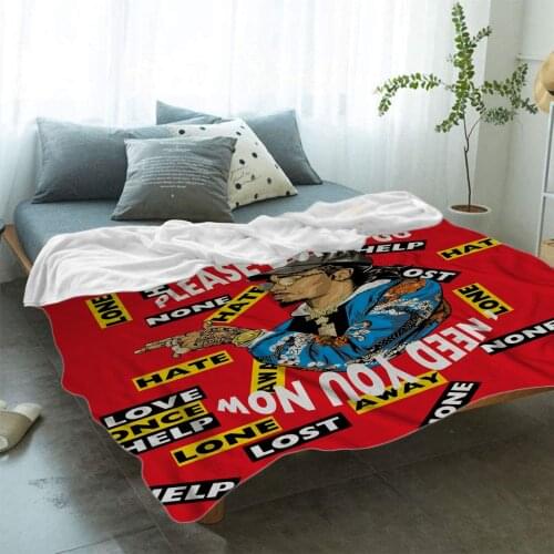 Fashion Trend Flannel Blanket Home Rock And Roll Sherpa Blanket Picnic For Kids Sofa Nap Blanket Colorful Home Throw Blanket